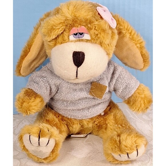 VHTF Vintage Shalom Brown Puppy Dog Plush Stuffed Animal Toy Collectible 8"ish - Picture 1 of 16